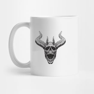 Devil Dark Skull Hell King Kill Dead Realtistic Detailed Black Mug